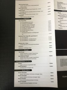 Siset Restaurant Speisekarte