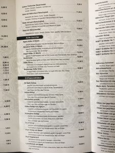 Siset Restaurant Speisekarte