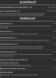 Bistro Goutu kouvola menu